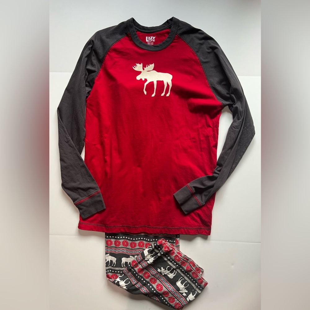 Lazy One Men’s Moose Matching Pjs - image 1